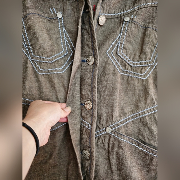 BLUE Willi's Lightweight Cotton/Linen Blend Jacket - Picture 5 of 6